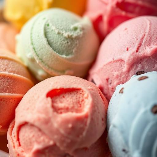 Assorted flavors of homemade gelato
