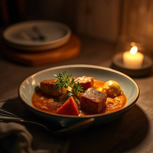 Authentic Osso Buco dish served with a spoon next to it.