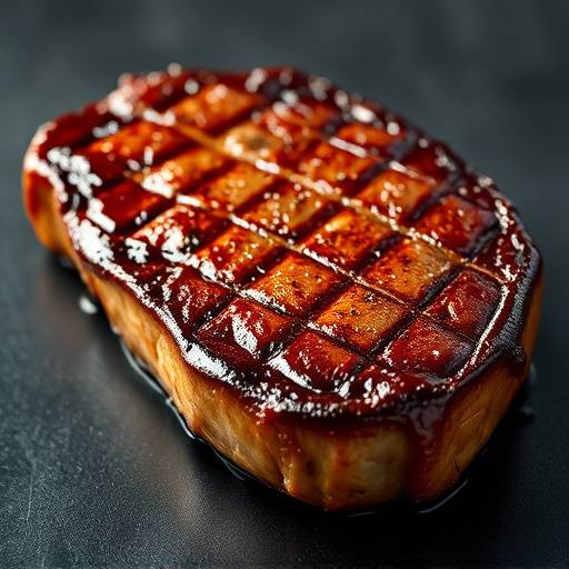 perfectly prepared and cooked steak.
