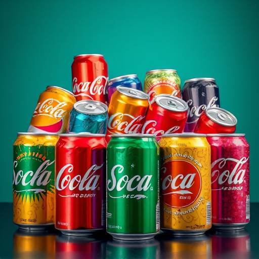 Selection of assorted sodas